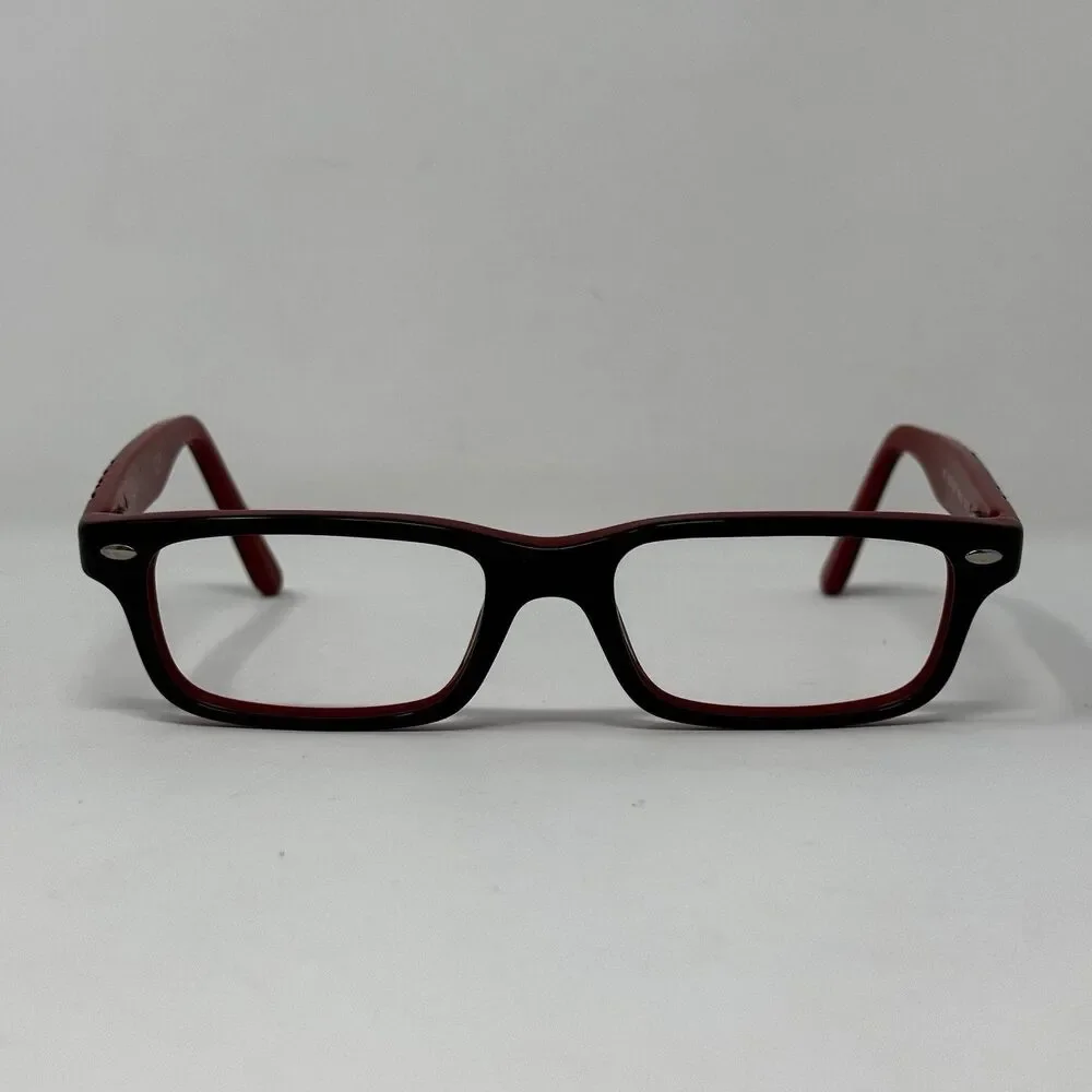 Ray-Ban RB1535 3573 Kids Eyeglass Frames Black On Red 48-16-130 Authentic